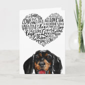 Een Valentijnskaart van uw Black & Tan Coonhound C Feestdagen Kaart (Voorkant)