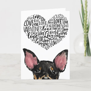 Een Valentijnskaart van uw Manchester Terrier Feestdagen Kaart