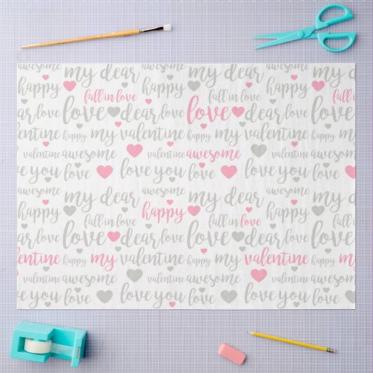 Een Valentijnskabouter Serie Ontwerp #5 Tissuepapier (Craft)