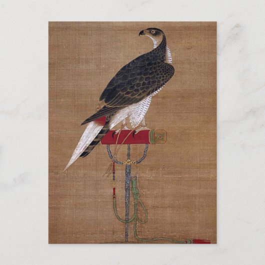 Een valk - Koreaanse scrol van de 16e eeuw Briefkaart (Voorkant)