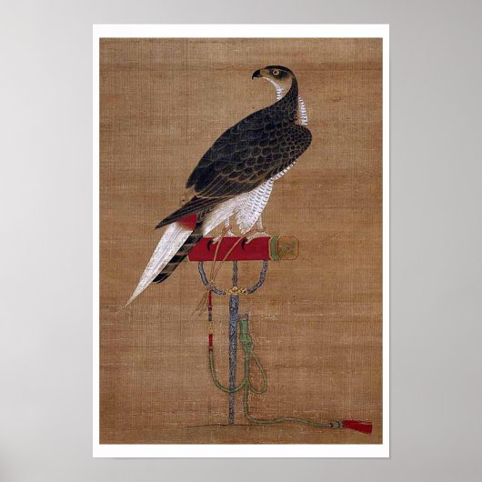 Een valk - Koreaanse scrol van de 16e eeuw Poster (Voorkant)