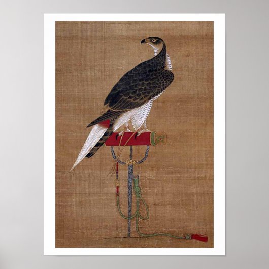 Een valk - Koreaanse scrol van de 16e eeuw Poster (Voorkant)