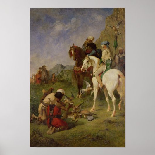 Een valkjacht in Algerije Poster (Voorkant)