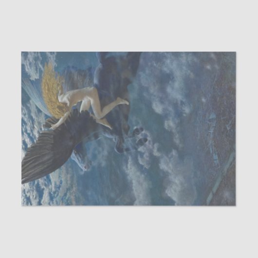 Een Valkyrie rijdt met een schitterend paard, Drea Tissuepapier (Voorkant)