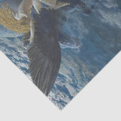 Een Valkyrie rijdt met een schitterend paard, Drea Tissuepapier (Detail)