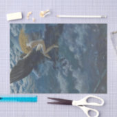 Een Valkyrie rijdt met een schitterend paard, Drea Tissuepapier (Craft)