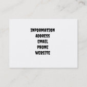 Een Vampier's doodskist Visitekaartje (Achterkant)