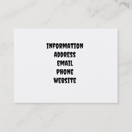 Een Vampier's doodskist Visitekaartje (Achterkant)