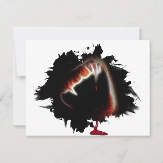 Een Vampierse kus van de Doodhalloween Partij Kaart (Voorkant)