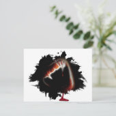 Een Vampierse kus van de Doodhalloween Partij Kaart (Staand voorkant)