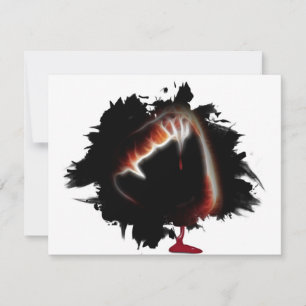 Een Vampierse kus van de Doodhalloween Partij Kaart