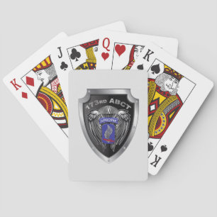 Een van de 173ste gevechtsteams van de luchtbrigad pokerkaarten