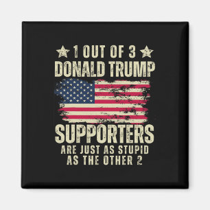 Eén van de 3 Donald Trump-aanhangers even dom als Magneet