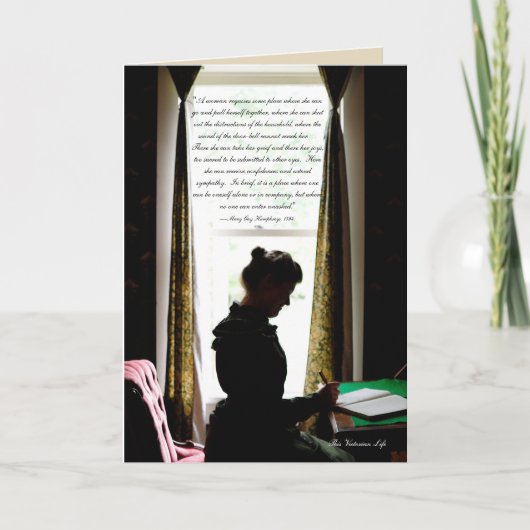 Een van de den-Victoriaans citaat van een vrouw Kaart (Voorkant)