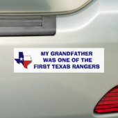 EEN VAN DE EERSTE TEXASRANGERS BUMPERSTICKER (Op auto)