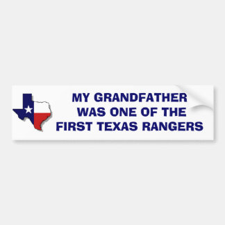 EEN VAN DE EERSTE TEXASRANGERS BUMPERSTICKER