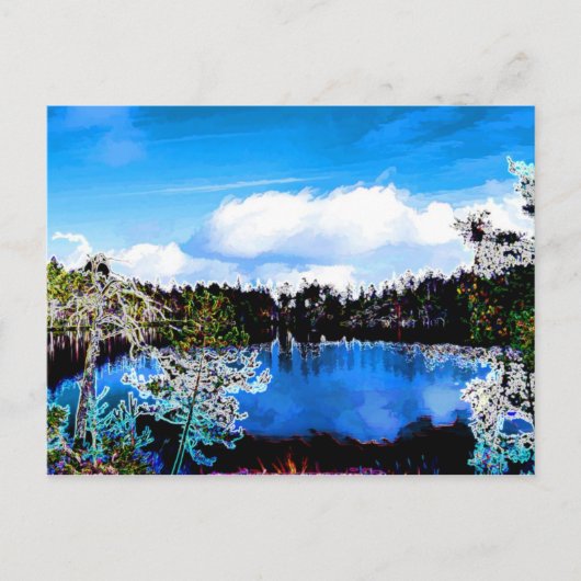 Een van de Finlands meren Briefkaart (Voorkant)