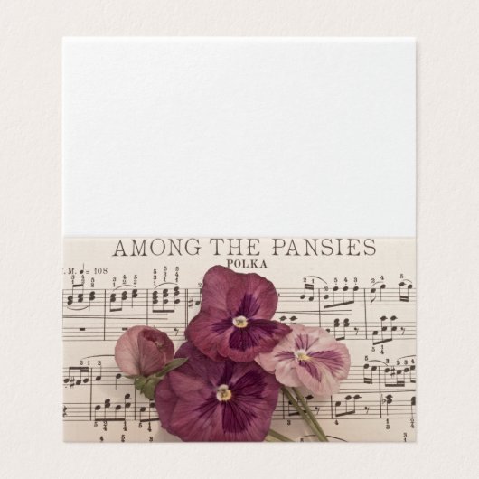 Een van de Kaarten van de Pansies (Buitenkant ongevouwen)