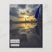 Een van de Kind Boracay Beach Sunset Briefkaart (Voorkant)