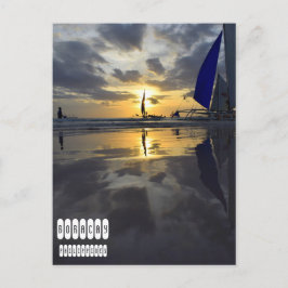 Een van de Kind Boracay Beach Sunset Briefkaart