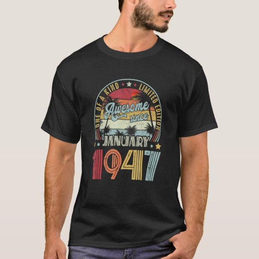 Eén van de Kind Ltd Edition 76 jaar Geweldige sind T-shirt (Voorkant)