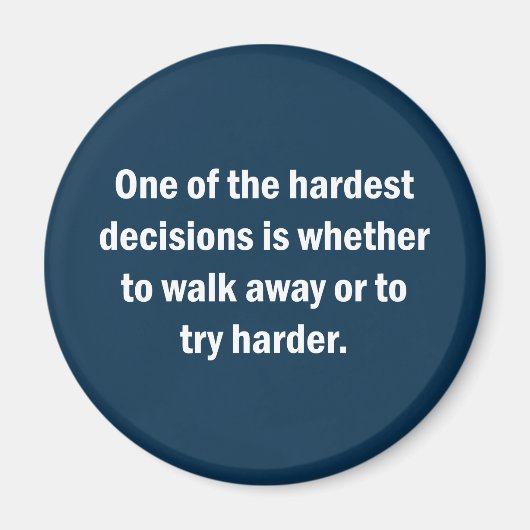 Een van de moeilijkste beslissingen is of... magneet (Voorkant)