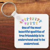 Een van de mooiste kwaliteiten - vriendschap Q Sleutelhanger (Voorkant)