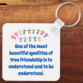 Een van de mooiste kwaliteiten - vriendschap Q Sleutelhanger (Achterkant)