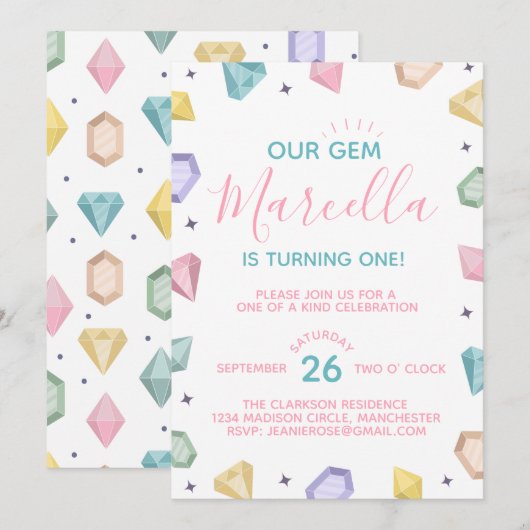 Een van de 'n soort van 'n dag. kaart (Voorkant / Achterkant)