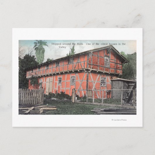 Een van de oudste huizen in Valley Briefkaart (Voorkant)