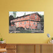 Een van de oudste huizen in Valley Canvas Afdruk (Insitu (Woonkamer))