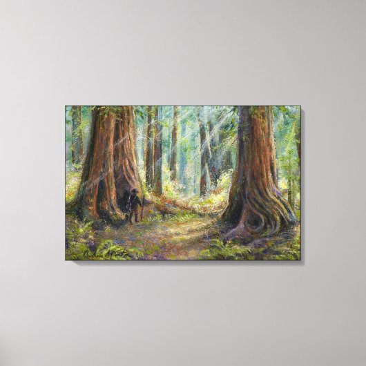 "Een van de sequoia's" Canvas Afdruk (Voorkant)