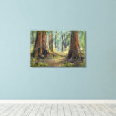 "Een van de sequoia's" Canvas Afdruk (Insitu (Houten vloer))