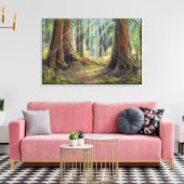 "Een van de sequoia's" Canvas Afdruk (Insitu (Woonkamer))