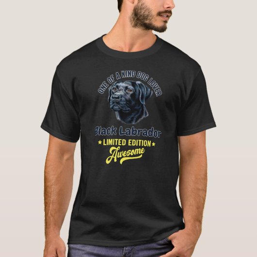 Eén van de soort Dog Black Labrador T-shirt (Voorkant)
