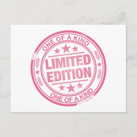 Een van de soorten - roze rubberstempels - briefkaart (Voorkant)