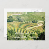 Een van de vele appellaties of regio's van Napa Va Briefkaart (Voorkant / Achterkant)