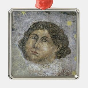 Een van de vier winden, detail van de metalen ornament