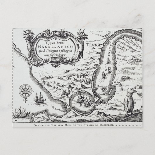 Een van de vroegste kaarten van de Magellan (Voorkant)