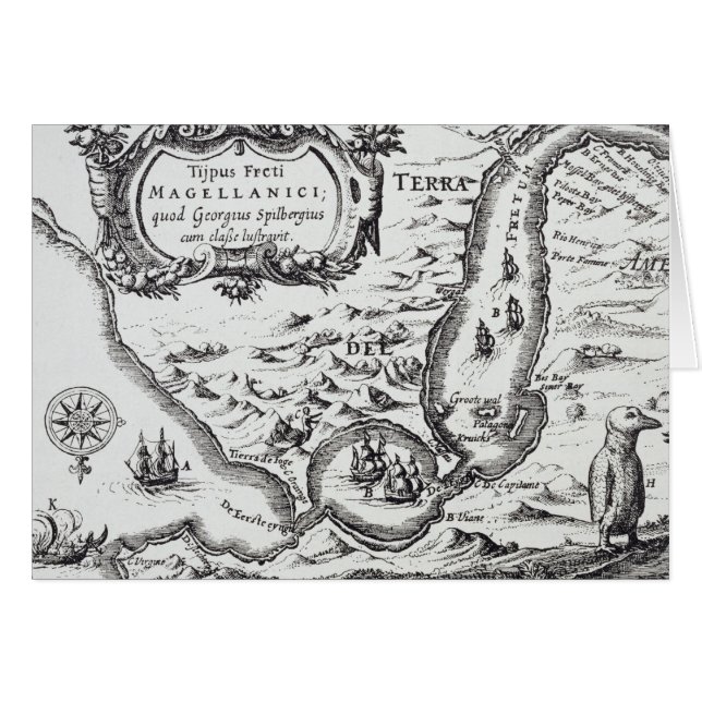 Een van de vroegste kaarten van de Magellan (Voorkant Horizontaal)