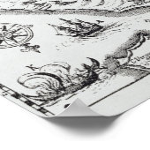 Een van de vroegste kaarten van de Magellan Poster (Hoek)