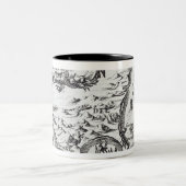 Een van de vroegste kaarten van de Magellan Tweekleurige Koffiemok (Center)