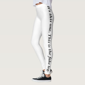 Een van deze benen is nep leggings