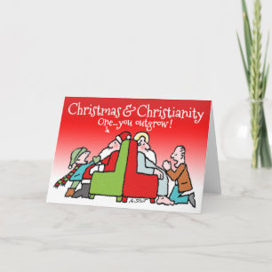 Een van deze Santas, jij ontgroeit! -feestdagenkaa Feestdagen Kaart
