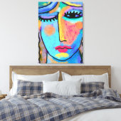 Een van die dagen Abstract digitaal schilderen Canvas Afdruk (Insitu (Slaapkamer))