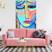 Een van die dagen Abstract digitaal schilderen Canvas Afdruk (Insitu (Woonkamer))