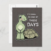 Een van die dagen - Cute Tortoise Briefkaart (Voorkant / Achterkant)