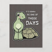 Een van die dagen - Cute Tortoise Briefkaart (Voorkant)