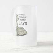 Een van die dagen klettenschildpad matglas bierpul (Voorkant links)