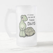 Een van die dagen klettenschildpad matglas bierpul (Links)